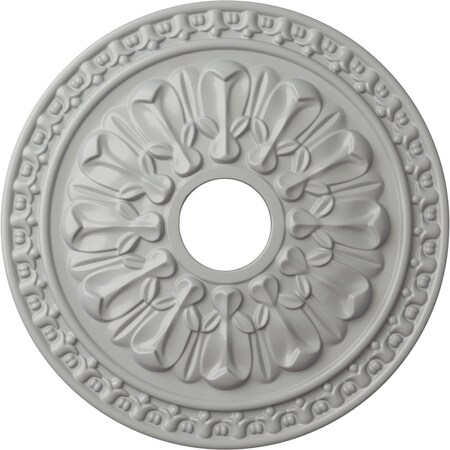 Warsaw Ceiling Medallion (Fits Canopies Up To 3 1/2), Hnd-Painted Frost, 18OD X 3 1/2ID X 1 3/8P